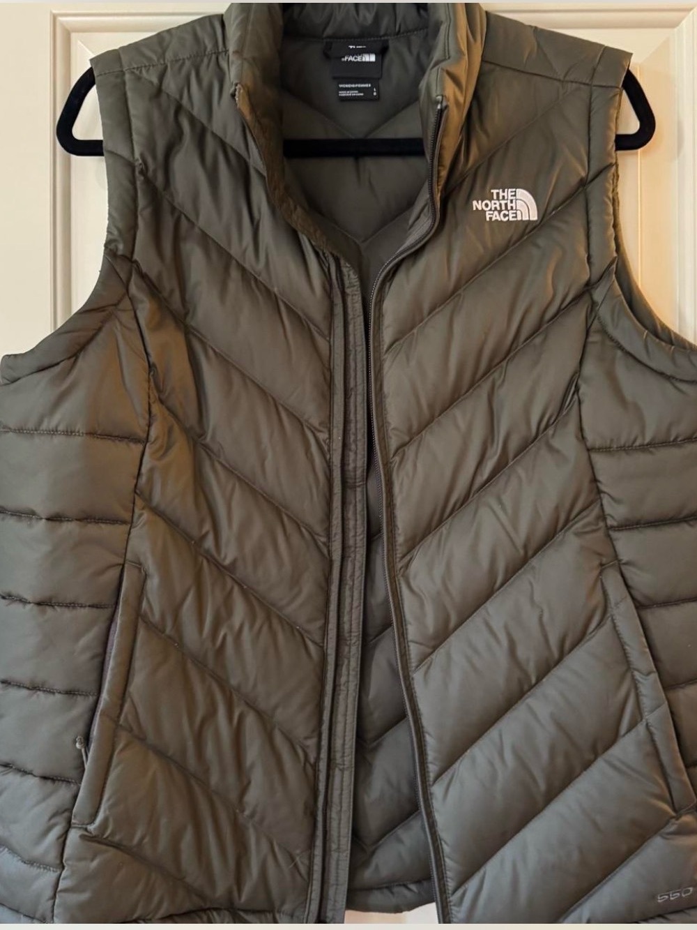 The North Face Women's Olive Green Quilted Down Vest